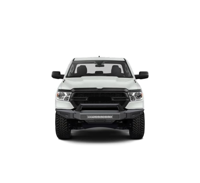 Armour II Heavy Duty Black Horse Modular Front Bumper Kit Modular Matte Black Compatible with 19-24 Ram 1500 (Excl.Rebel &TRX Trim, 19-23 Ram 1500 Classic)-AFB-RA20-K1