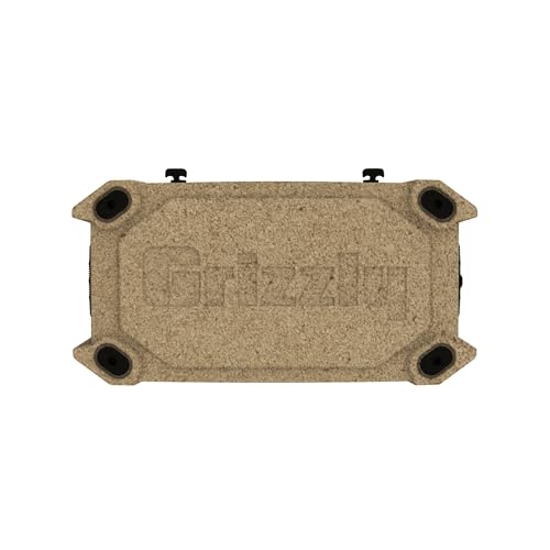 60 Cooler Grizzly | 60 qt Ice Chest Durable Rotomolded Insulated | Made in USA | Warranty for Life | For Beach Boat Camping Fishing Hunting | G60 | Sandstone