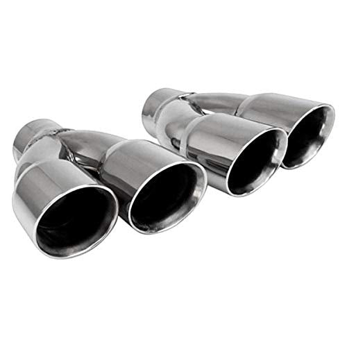Different Trends - DT-25083R - Dt-25083R DIFFERENT TRENDS Double Wall Dual 3.00In Angle Right Ss Exhaust Tip 2.50In Id / 6.25Inx3.00In Od