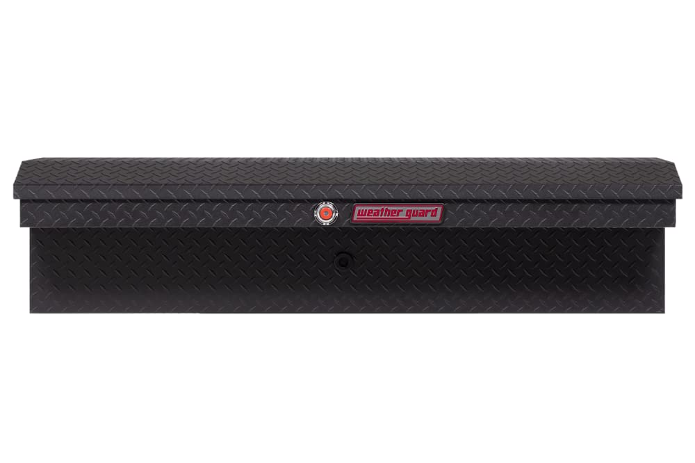 Low Profile Model 178-52-03 56in Lo-Side Box, Aluminum, Textured Matte Black, 3.8 cu ft