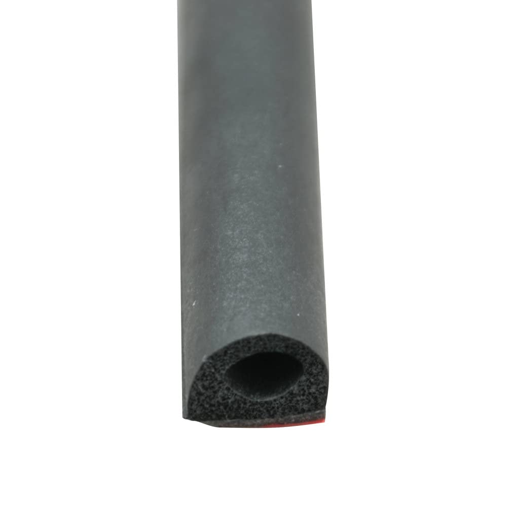 1/2" x 3/8" Black AP Products 018-224 Rubber D-Seal with Tape