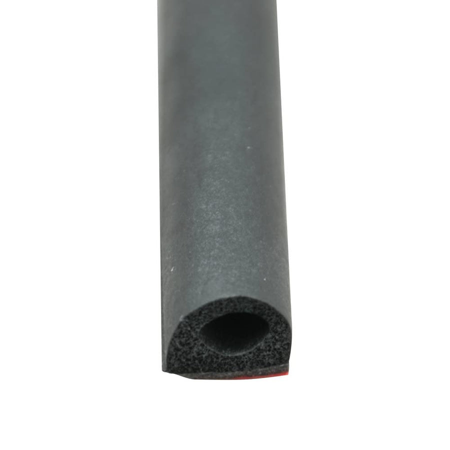1/2" x 3/8" Black AP Products 018-224 Rubber D-Seal with Tape