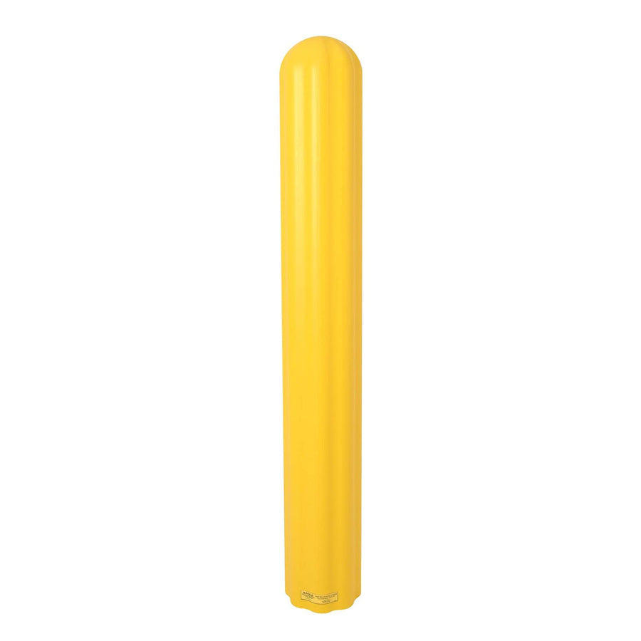 Eagle Covers Bollard for Tall 6 Inch Wide Poles - 72" Tall, Durable Fluted HDPE Plastic - Trimmable Yellow Bollard Post Sleeve for Parking Lots, Warehouses, and Loading Docks, 173072
