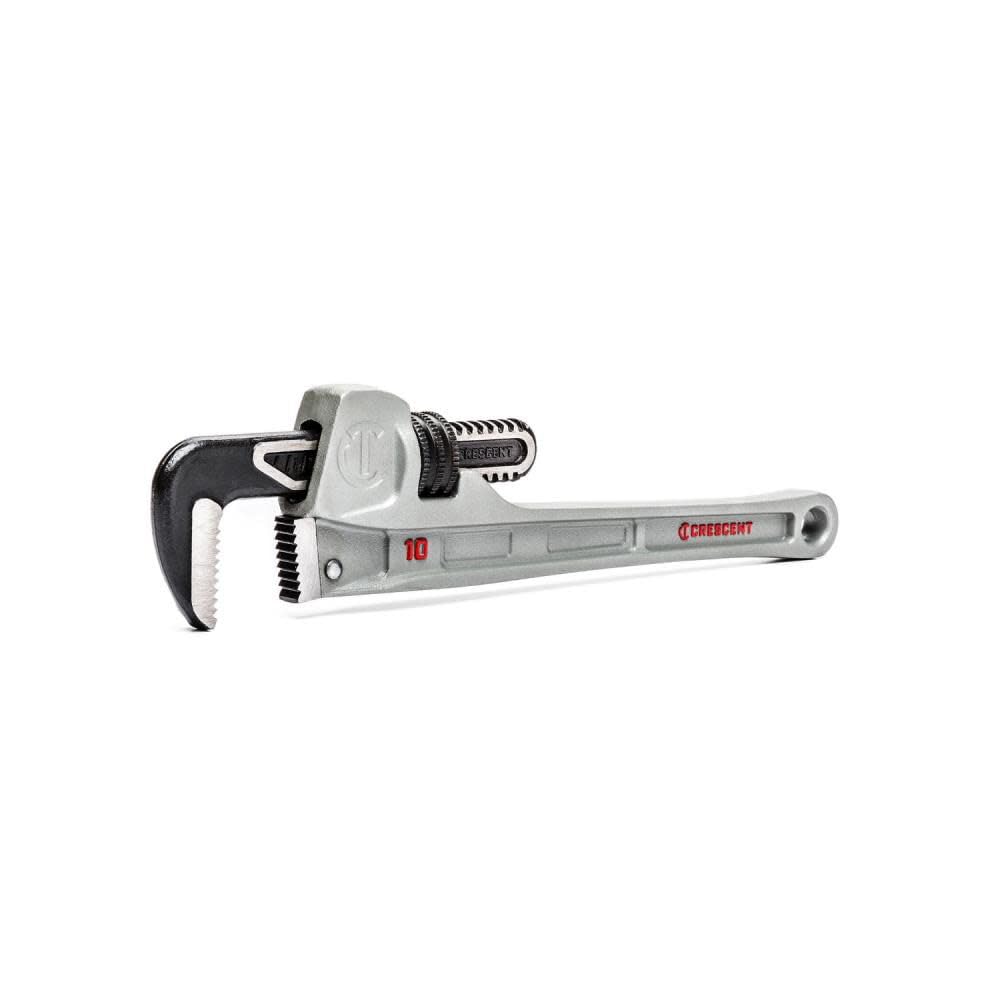 10" Crescent Aluminum Slim Jaw Pipe Wrench - MRO & Plumbing Wrench with Slim Jaw Design - Premium Hand Tool - CAPW10S