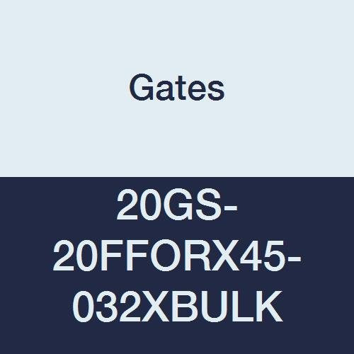 GlobalSpiral Couplings Gates 20GS-20FFORX45-032XBULK, Female Flat-Face O-Ring Swivel, Zinc Plated Carbon Steel, 7.09", 45° Bent Tube, 1 1/4" ID (Pack of 25)