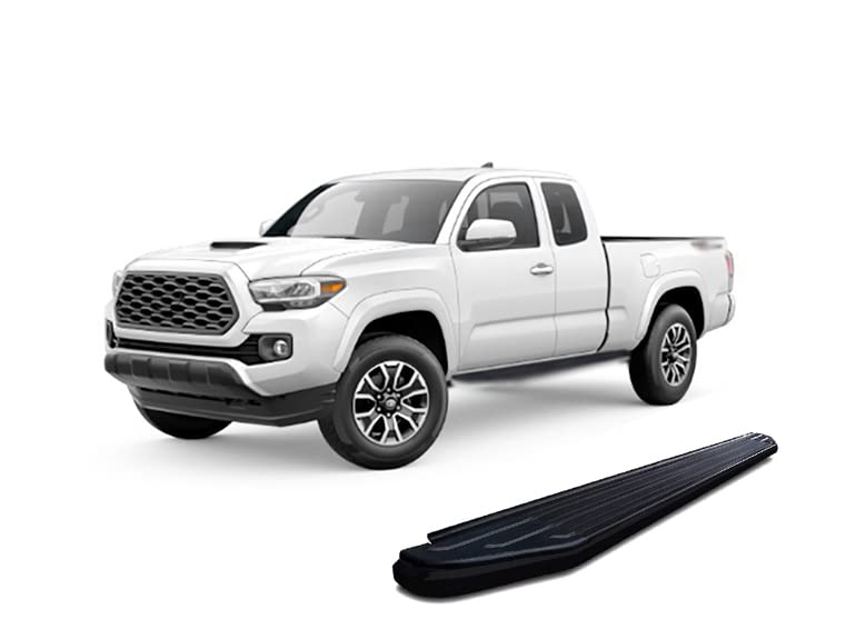 Peerless Black Horse Running Boards Compatible with 2005-2023 Toyota Tacoma-PR-T579BK Black