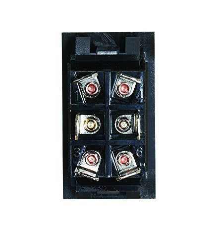 Rocker Switch RV Designer S225, 20 Amp, 6 Terminals, Momentary On / Off / Momentary On, DPDT, Black, DC Electrical