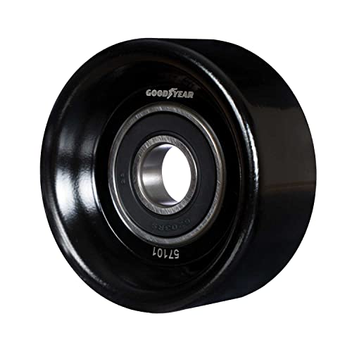 Belt Drive Idler/Tensioner Pulley Goodyear Belts 57101 - Black - Acura MDX (2003-2013), Acura TL(2004-2014), Chevrolet Camaro (1988-1992,1995-2002), Jeep Wrangler (2003-2006), Toyota RAV4 (2006-2018)