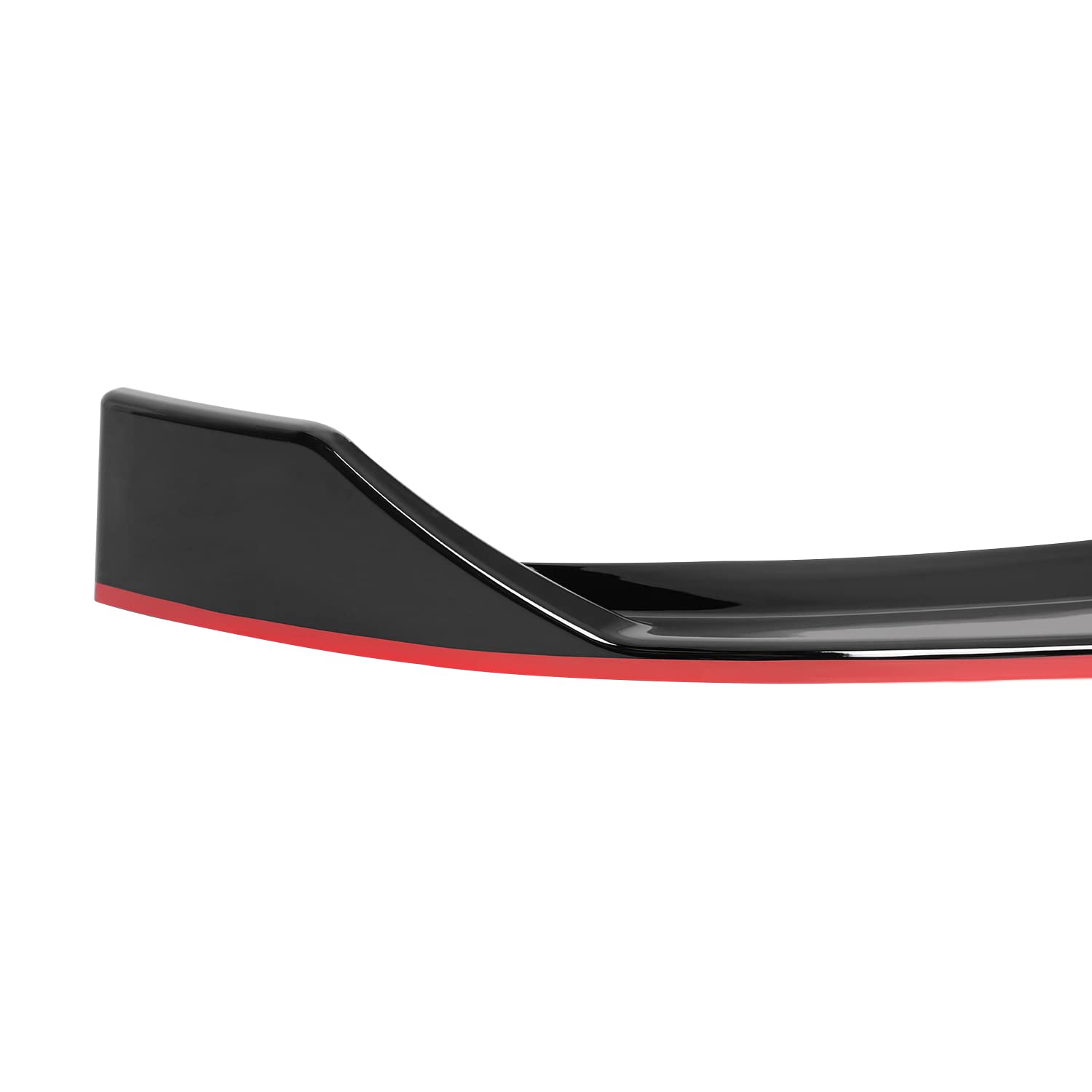 Glossy Black Red Trim Spec-D Tuning Front Bumper Lip Splitter 3PC Compatible with Mercedes Benz W205 2015-2018