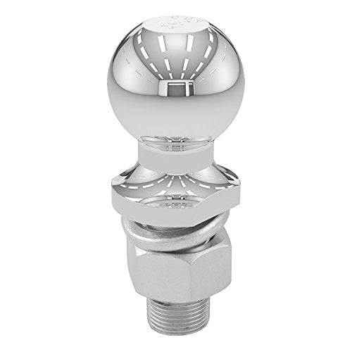 CURT 40004 Trailer Hitch Ball Chrome, 6,000 lbs, 2-Inch Diameter, 1 x 2-1/8-Inch Shank