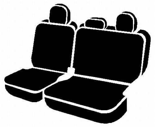 Fia Black TRS45-7 Custom Fit Rear Seat Cover Split Seat 60/40 - Saddle Blanket (Solid Black)