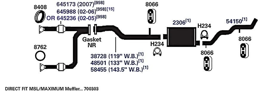Exhaust Pipe AP Exhaust Products 58455