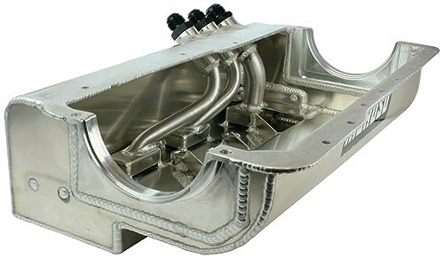 Aluminum Dry Sump Oil Pan Moroso 21621, Ford 351W, Dirt Late Model Type Chassis, 3 Pick ups