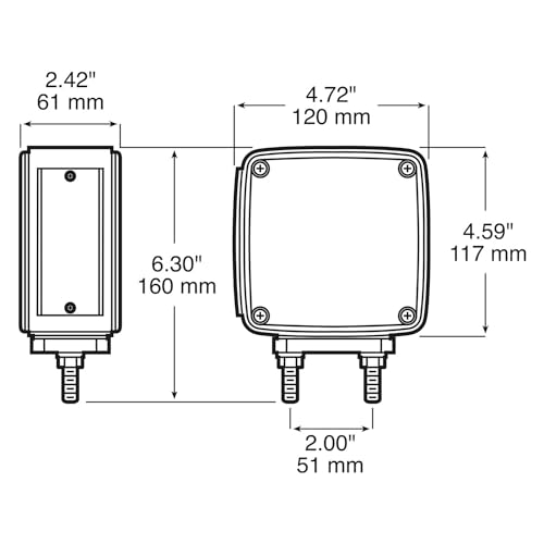 Peterson V327AA Amber/Amber Led Park/Turn Signal, W/Side Marker, Rectangular