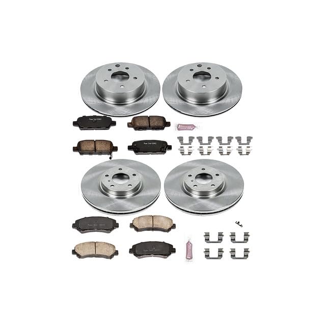 POWERSTOP Autospecialty KOE6075 Front and Rear Replacement Brake Kit-OE Brake Rotors & Ceramic Brake Pads For 2009 2010 2011 2012 2013 2014 Nissan Maxima