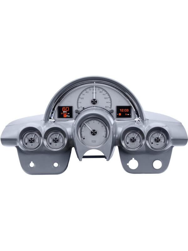 Dakota Digital 58-62 Chevy Corvette Custom Analog Gauges Silver Alloy HDX-58C-VET-S