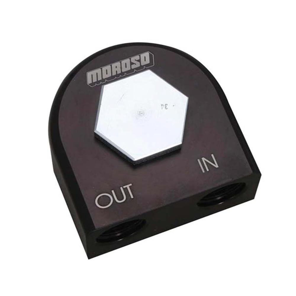 90 Degree Moroso 23686 22mm 1.5" Remote Oil Filter Adapter