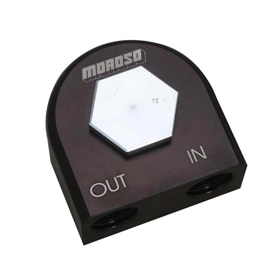 90 Degree Moroso 23686 22mm 1.5" Remote Oil Filter Adapter