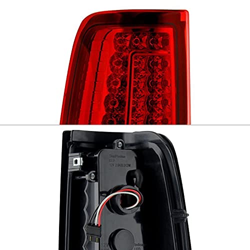 Tail Light Xtune ALT-ON-CS99-G2-LED-RC (Chevy Silverado 1500/2500/3500 99-02 / GMC Sierra 1500/2500/3500 99-03 Version 2 LED s - Red Clear)