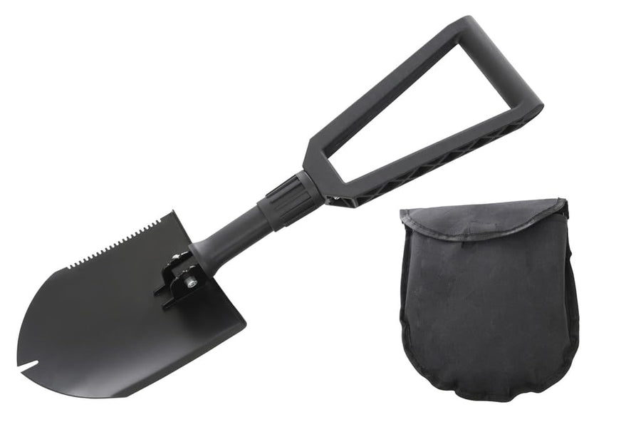 Multi Functional Overland Vehicle Systems Military Style Utility Shovel with Nylon Carrying Case