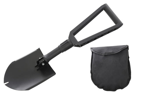 Multi Functional Overland Vehicle Systems Military Style Utility Shovel with Nylon Carrying Case