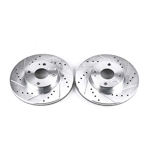 Power Stop Front JBR579XPR Drilled & Slotted Rotor Pair For Mazda Miata 1994-1997, Mazda Miata 1999-2005 [Model Specific]
