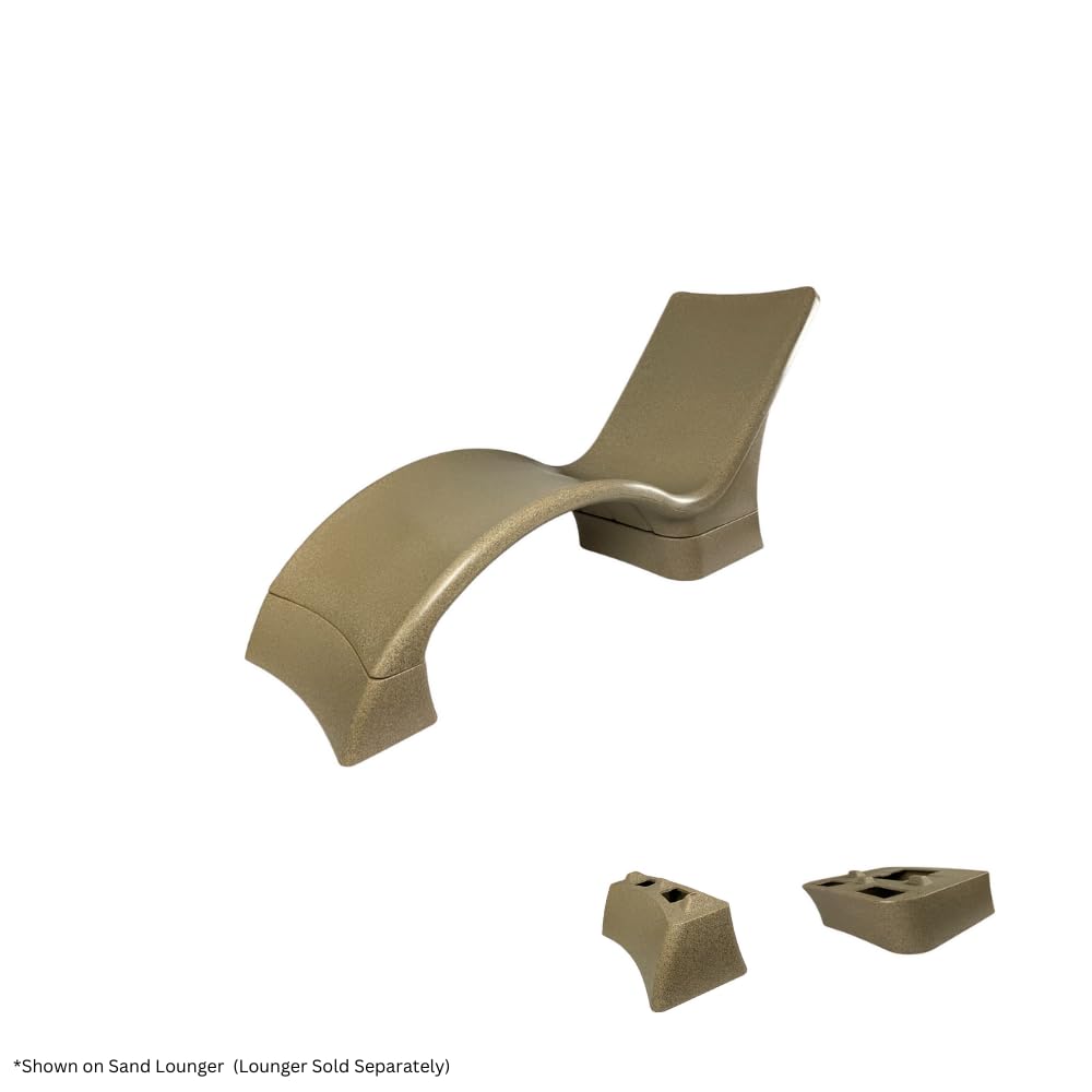 Global Pool Products Deep Water Kit Lounger - Chaise Lounge Chairs Extension - in Pool Elevated Lounger Kit - Sand GPP-LF-DW-S