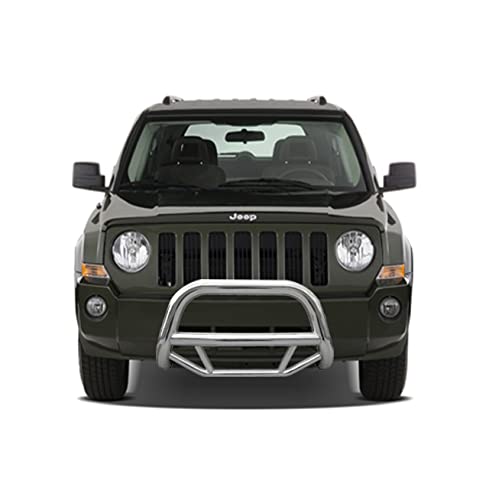 Max Bull Bar Black Horse No Skid Plate Stainless Steel Compatible with 2008-2017 Jeep Patriot-MBS-JEB9001