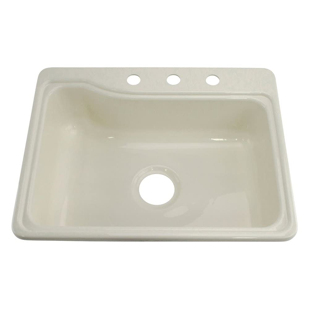 344156 Lippert: 13" X 15" Lavatory Sink; 3 Faucet Holes - Parchment