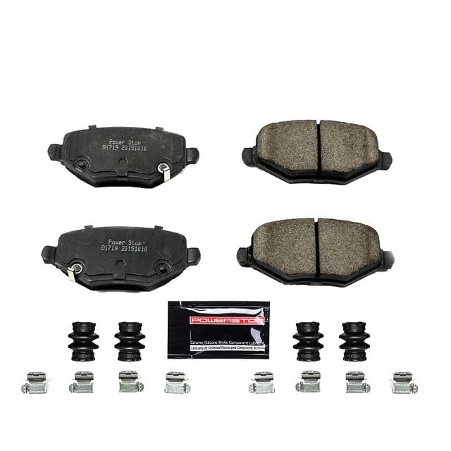 Power Stop Z23-1719 Z23 Sport Carbon Fiber Infused Ceramic Brake Pads Rear with Hardware For Chrysler Town & Country, Dodge Grand Caravan, Dodge Jour, Ram C/V, VW Routan [Model Specific]