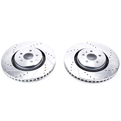 Power Stop AR85173XPR Evolution Front Drilled and Slotted Rotor Pair For Ford Edge, Ford Fusion, Lincoln Continental, Lincoln MKX, Lincoln MKZ, Lincoln Nautilus [Model Specific]