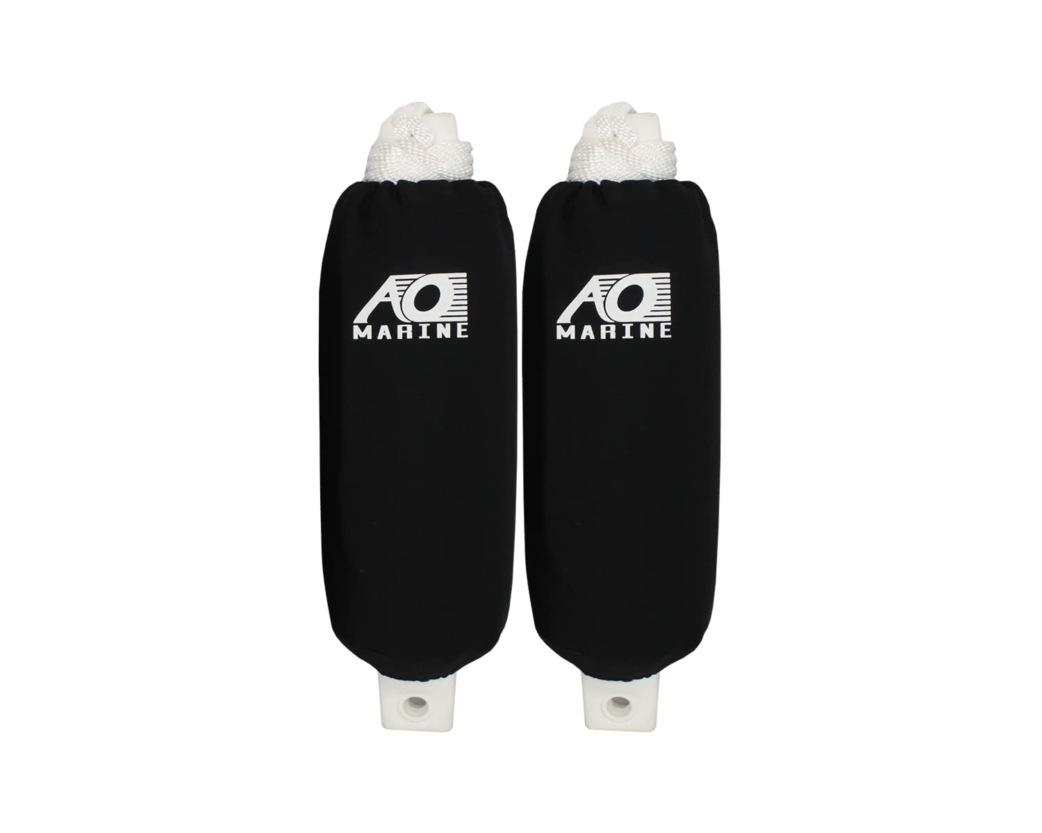 Fender Boat Bumper Kit AO Coolers Rotomolded. Includes Neoprene Sleeve Covers and Tie-Off Ropes - 2 Pack - 5.5” x 20”