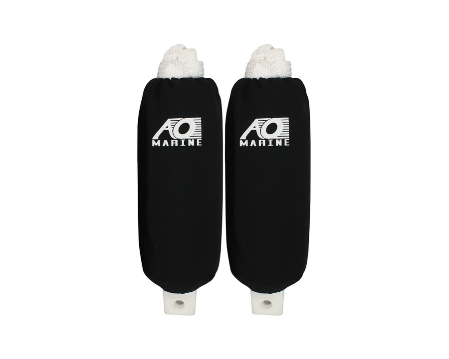 Fender Boat Bumper Kit AO Coolers Rotomolded. Includes Neoprene Sleeve Covers and Tie-Off Ropes - 2 Pack - 5.5” x 20”