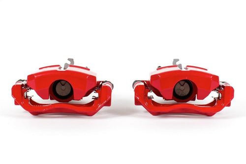 Power Stop S5424 Rear Pair of High-Temp Red Powder Coated Calipers For Dodge Dart 2013-2016 [Model Specific]