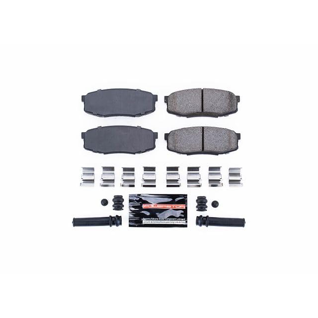 Power Stop Z23-1304 Z23 Sport Carbon Fiber Infused Ceramic Brake Pads Rear with Hardware For LX570, LX570, Land Cruiser, Land Cruiser, Sequoia, Tundra [Model Specific]