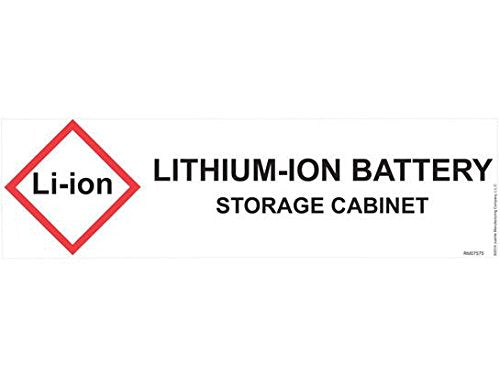 Justrite li-ion 29018 storage label [PRICE is per EACH]