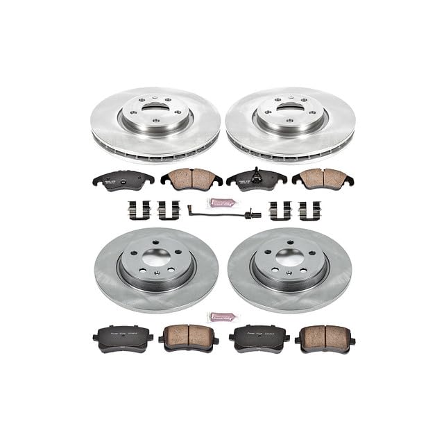 Power Stop KOE6134 Replacement Brake Kit-OE Front and Rear Brake Rotors & Ceramic Pads For 2012-2016 A4 | 2012-2016 A4 Quattro | 2012-2014 A5 | 2012-2017 A5 Quattro