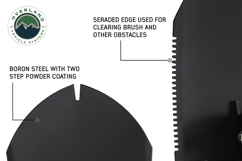Multi Functional Overland Vehicle Systems Military Style Utility Shovel with Nylon Carrying Case