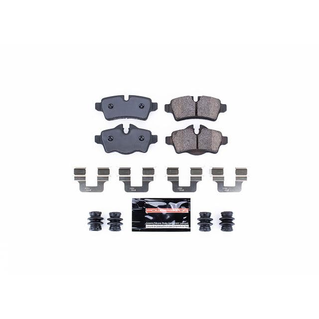 Power Stop Z23-1309 Z23 Evolution Sport Carbon Fiber Infused Ceramic Brake Pads Rear with Hardware For Mini Cooper 2007-2015 [Model Specific]