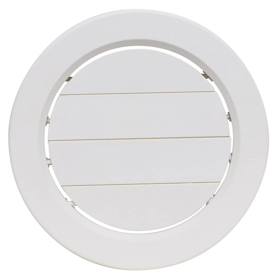 Valterra A10-3358VP Heating and A/C Dampered Register with 360° Rotation - 5-1/2" ID x 6-7/8" OD, White