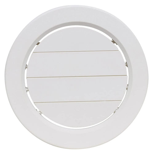 Valterra A10-3358VP Heating and A/C Dampered Register with 360° Rotation - 5-1/2" ID x 6-7/8" OD, White
