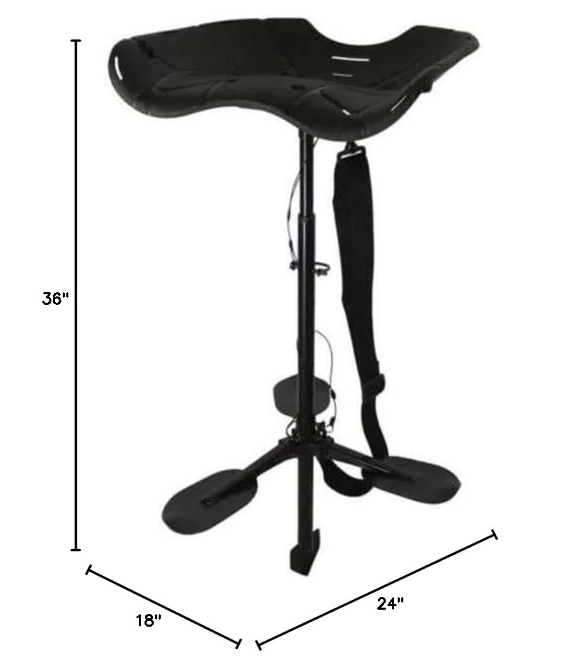 Ergo Ultimate Avian-X Marsh Seat for Waterfowl Hunting - Ergonomic Lightweight Durable Solid Stable Adjustable Rotating Supportive Pressure-Relieving Stool with Carry Sling