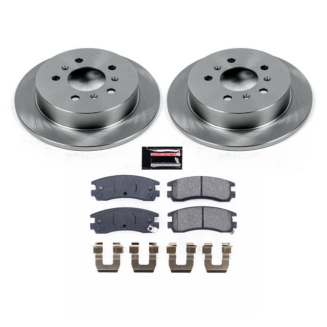 POWERSTOP Autospecialty KOE1440 Rear Replacement Brake Kit-OE Brake Rotors & Ceramic Brake Pads For Buick Allure, Buick LaCrosse, Chevrolet Impala, Chevrolet Monte Carlo [Model Specific]