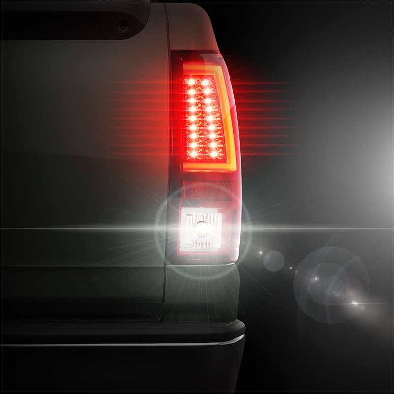 Chevy Silverado 1500/2500 99-02 (Not Fit Stepside) / GMC Sierra 1500/2500/3500 99-03 Xtune ALT-YD-CS99V2-LED-RC Tail Light Version 2 LED s - Red Clear