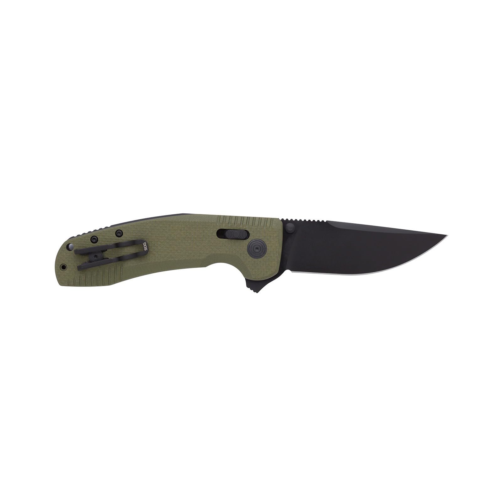 3.4" D2 Tool Steel Blade SOG TAC XR Professional Folding Knife & Ultra-Grip G10 Handle | Single-Handed Ambidextrous Use, OD Green