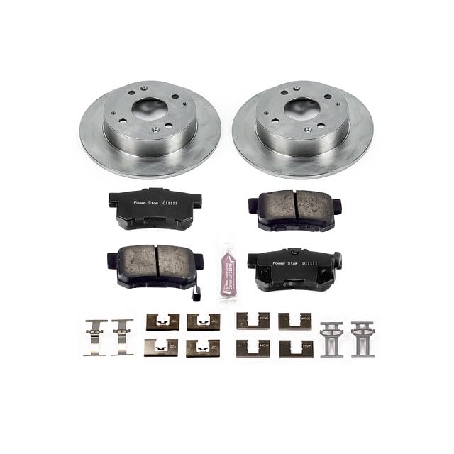 Power Stop Autospecialty KOE1244 Rear Replacement Brake Kit-OE Brake Rotors & Ceramic Brake Pads For Acura CL 1998-1999, Honda Accord 1998-2002 [Model Specific]