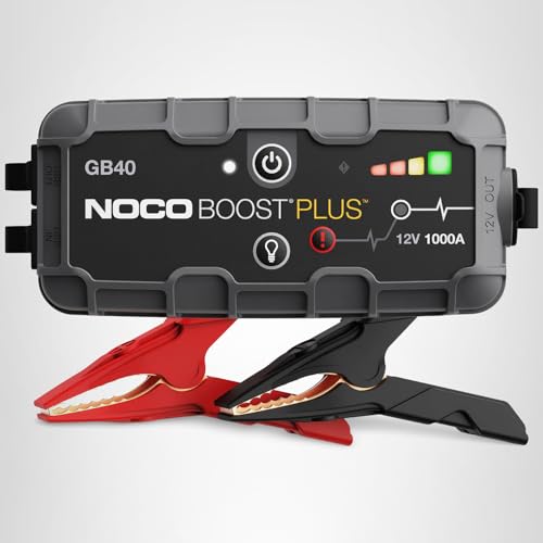 1000A NOCO Boost GB40: UltraSafe Jump Starter – 12V Lithium Battery Booster Pack, Portable Jump Box, Power Bank & Jumper Cables - for 6.0L Gas and 3.0L Diesel Engines