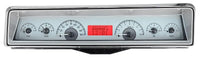 Dakota Digital VHX-66C-NOV-S-R Analog Dash Gauge System Compatible with 1966-67 Chevy Nova Silver Alloy Red Backlighting