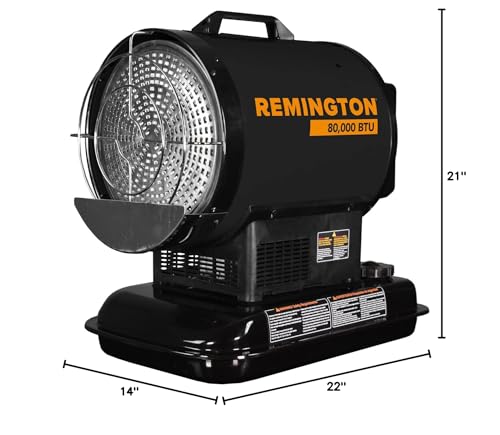 Kerosene/Diesel Radiant Heater 80,000 BTU Battery Operated with Thermostat