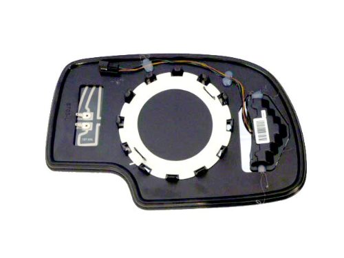 Heated Mirror Glass Driver Side w/backing plate, Cadillac Escalade, Chevrolet Avalanche, Silverado, Tahoe, GMC Sierra, Suburban, Yukon, Silverado, Sierra Classic, Arrow signal, 4 3/8" mount